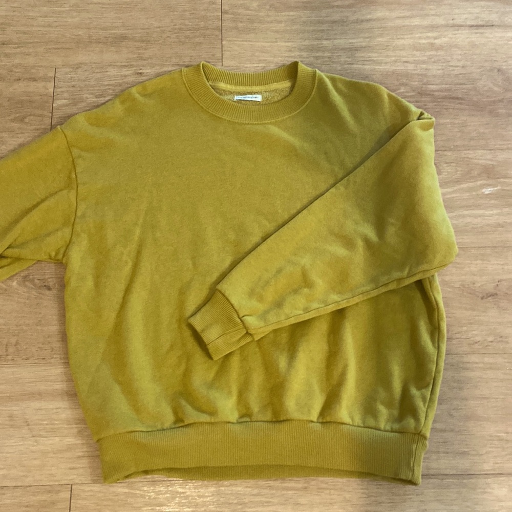 Mustard Yellow/Green Ahh-Mazingly Soft American Eagle Crew Neck